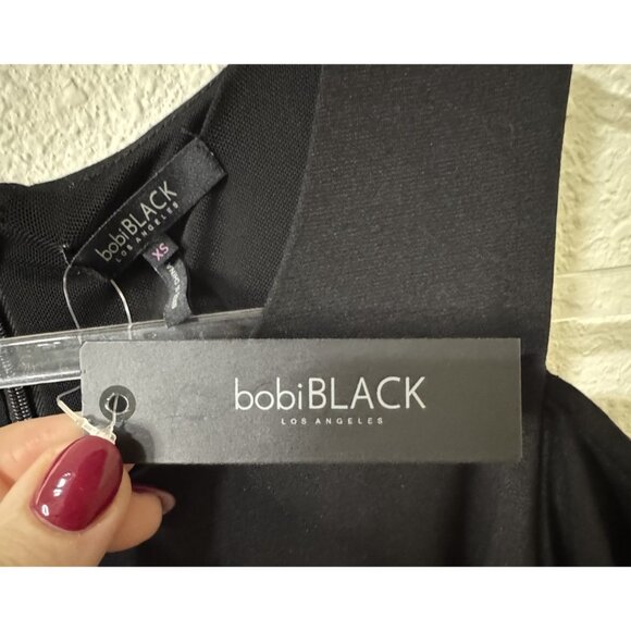 Bobi Los Angeles Mini Dress Bodycon Cutout LBD Date Night Event Women’s XS - Picture 5 of 7